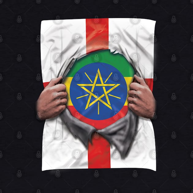 Ethiopia Flag English Flag Ripped - Gift for Ethiopian From Ethiopia by Country Flags